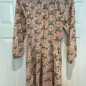 J.crew made with Liberty Floral Dress in Pink and Green